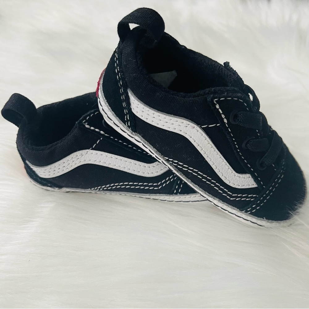 Vans Black and White Baby Walker Shoes